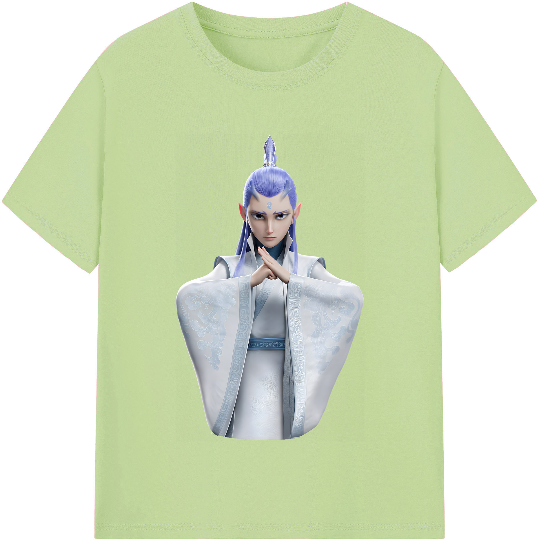 （画像用） Ne Zha 2 ナタ 魔童の大暴れ 綿100％半袖Tシャツ（フロントプリント）